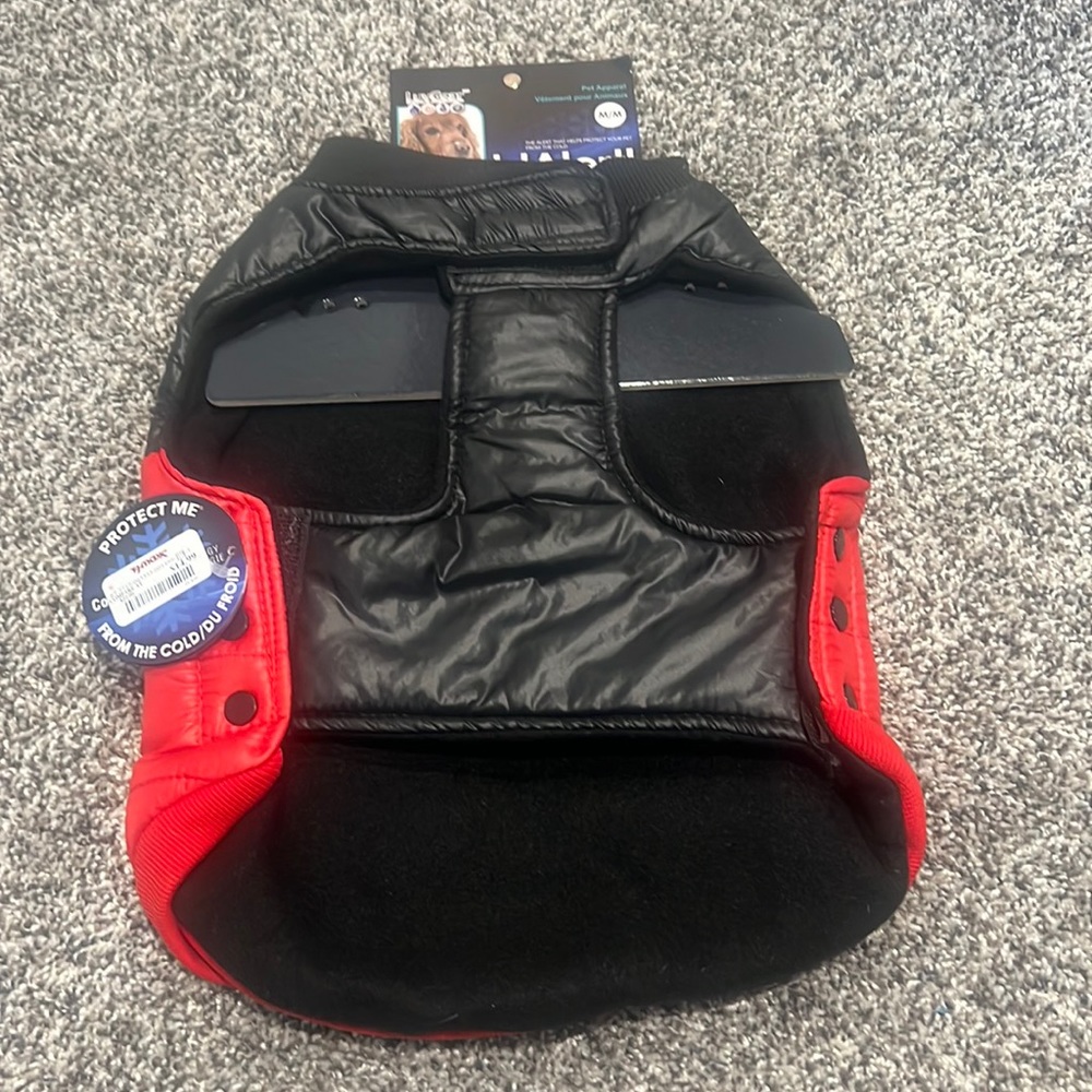 LuvGear Dog Coat - size M - Red and Black
